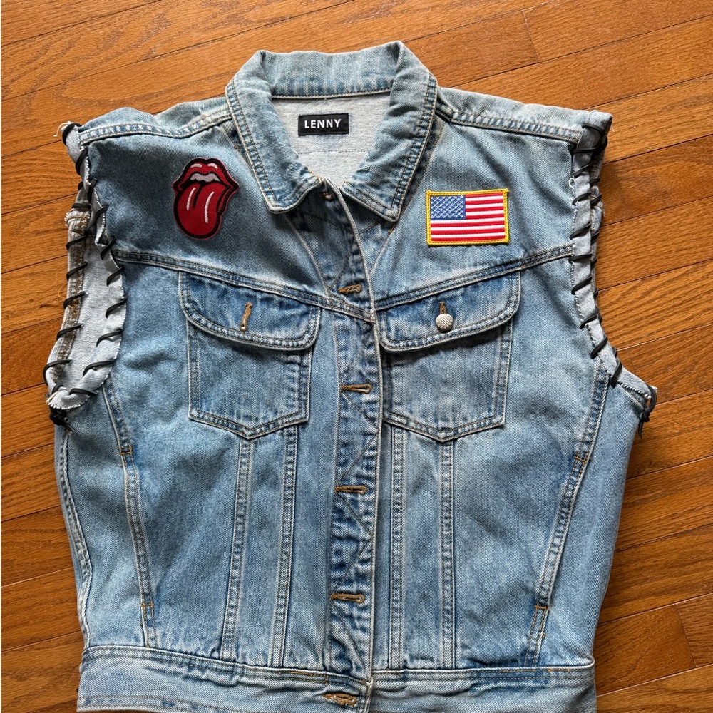 Denim Vest with Patches